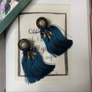 NWT | Statement Drop Tassel Earrings